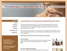 Tablet Screenshot of physiotherapie-weiherfeld.de